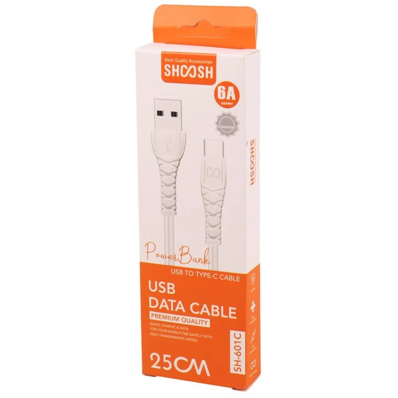 کابل شارژ پاوربانک USB به Type-C شوش SHOOSH SH-601C — تصویر ۴