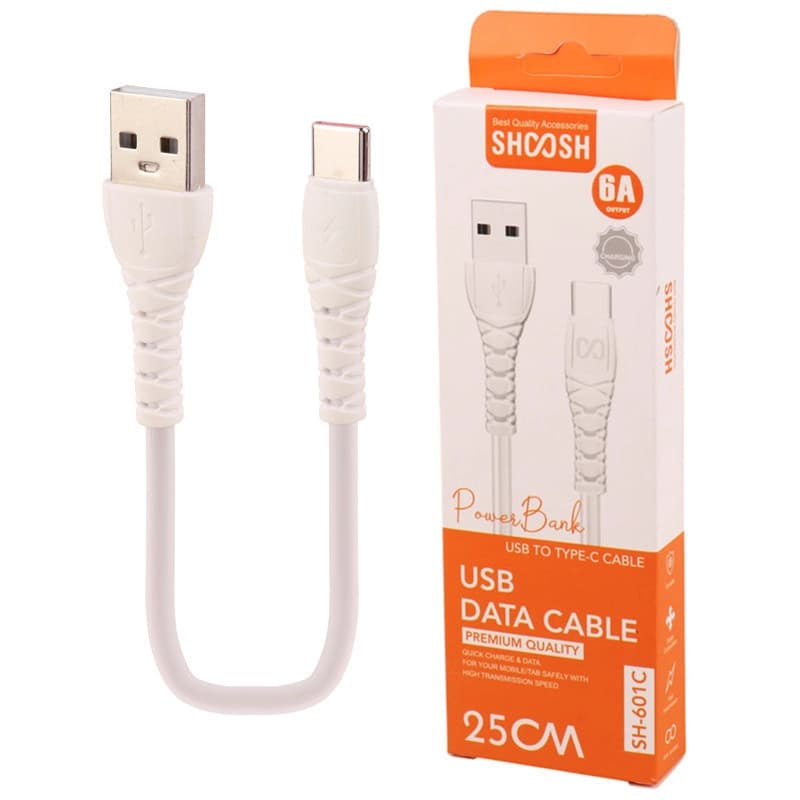 کابل شارژ پاوربانک USB به Type-C شوش SHOOSH SH-601C