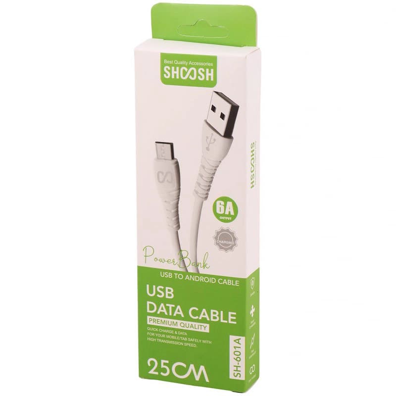 کابل شارژ پاوربانک USB به Micro-USB شوش SHOOSH SH-601A — تصویر ۴