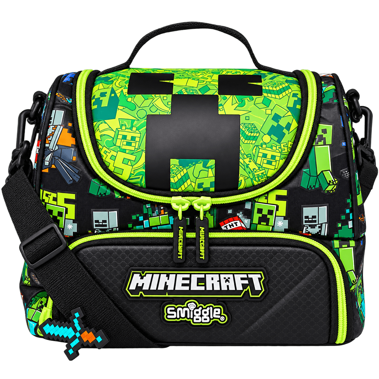 کیف غذا دو طبقه اسمیگل Smiggle طرح ماینکرفت | Double Decker Lunchbox