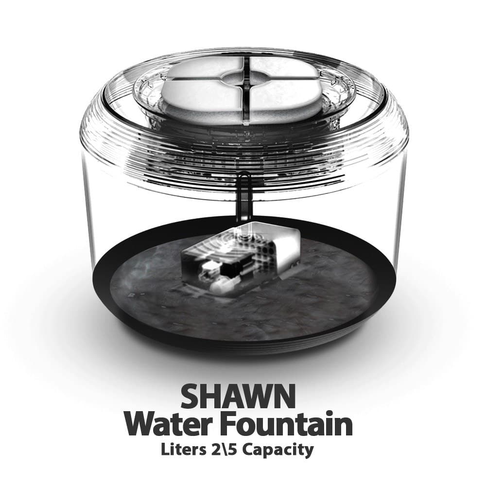 آبخوری اتوماتیک شاون SHAWN Water Fountain Pro Slient حجم 2.5 لیتری رنگ مشکی — تصویر ۴