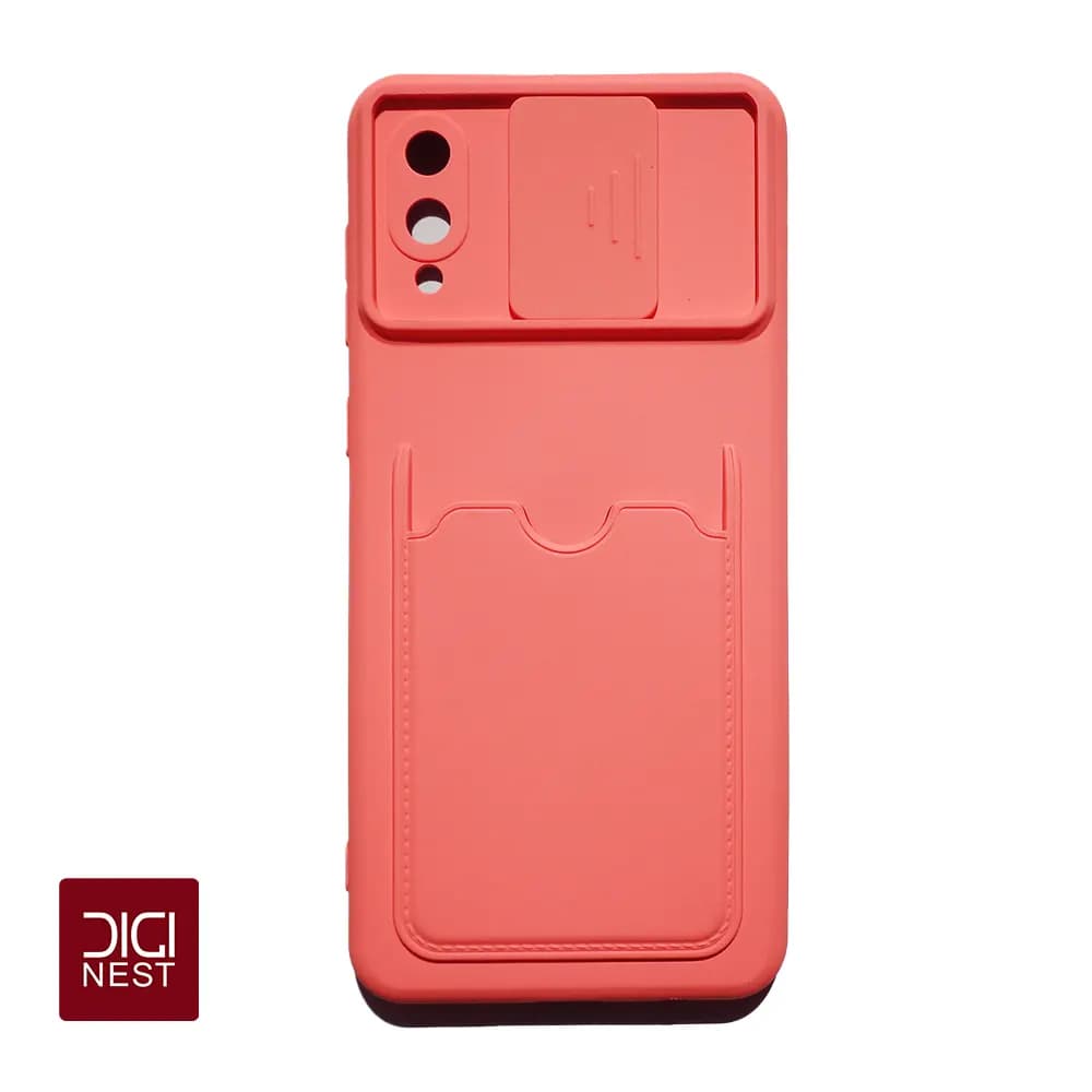 قاب جاکارتی دار دارای درپوش لنز دوربین گوشی موبایل سامسونگ samsung A02 — تصویر ۳