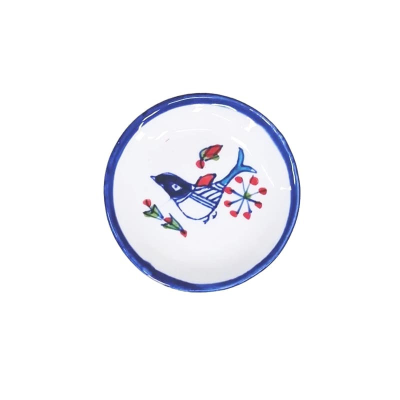نعلبکی ریز سرامیکی طرح گل و مرغ