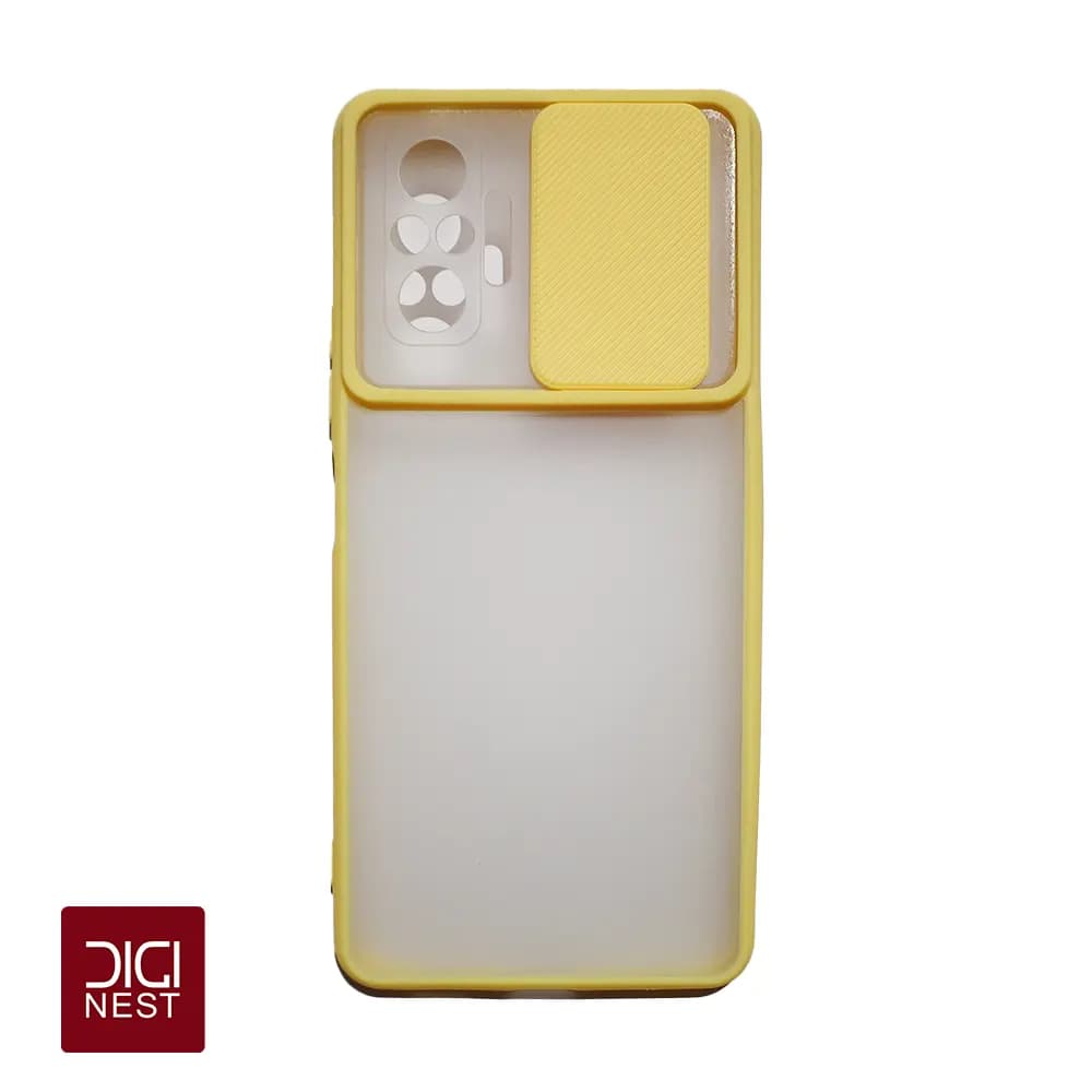 قاب دور سیلیکونی پشت مات محافظ لنزدار کشویی گوشی موبایل ردمی نوت 10 پرو redmi note 10 pro — تصویر ۲