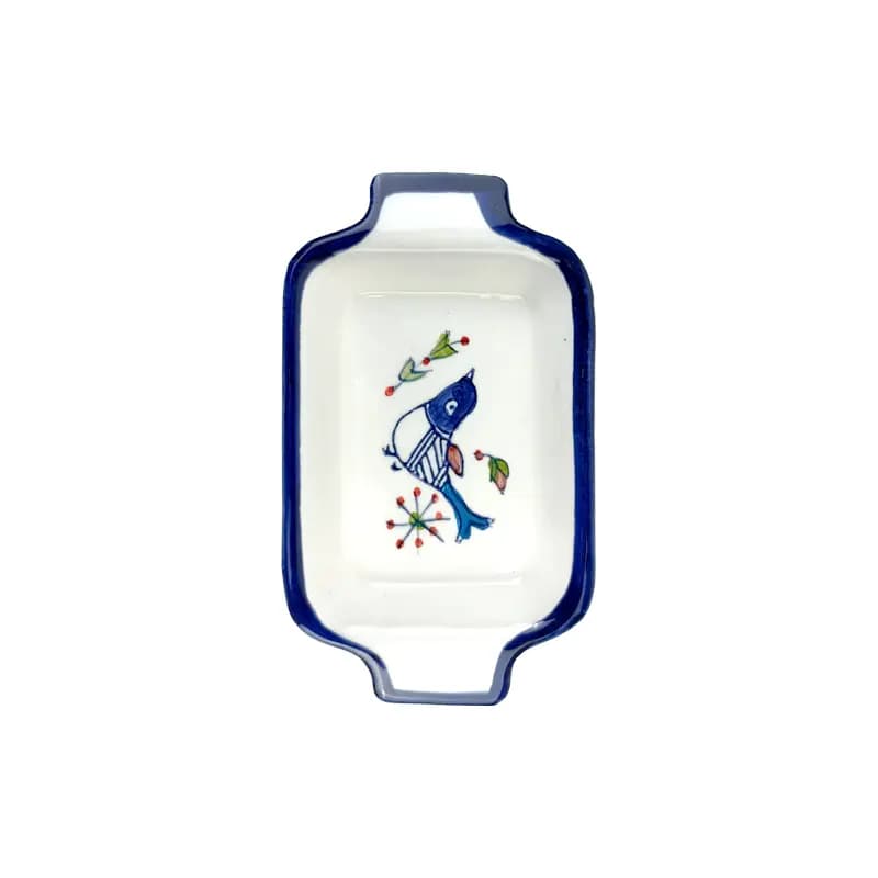 خرما خوری سرامیکی طرح گل و مرغ کد 001