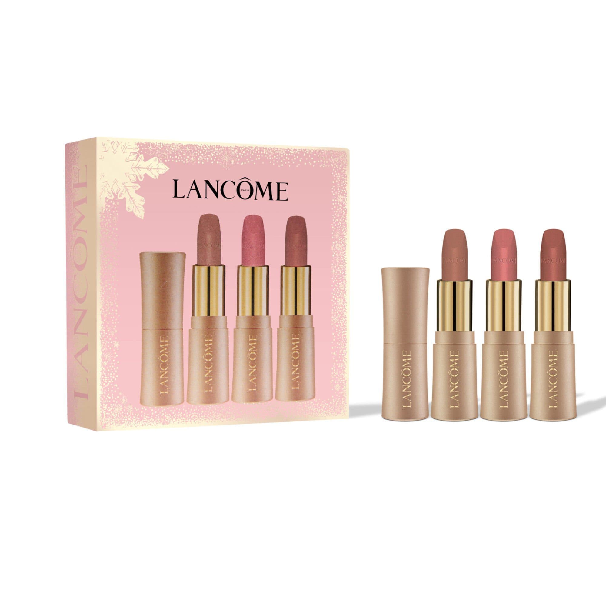 پک مینی رژلب سه تایی مات ابسولو لانکوم Lancôme L’Absolu Rouge Intimatte Mini Lipstick Trio Gift Set- Limited Edition