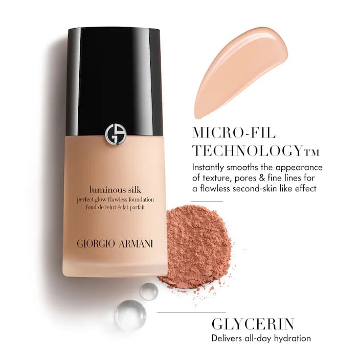 کرمپودر جورجیو ارمانی GIORGIO ARMANI luminous silk perfect glow flawless foundation — تصویر ۵