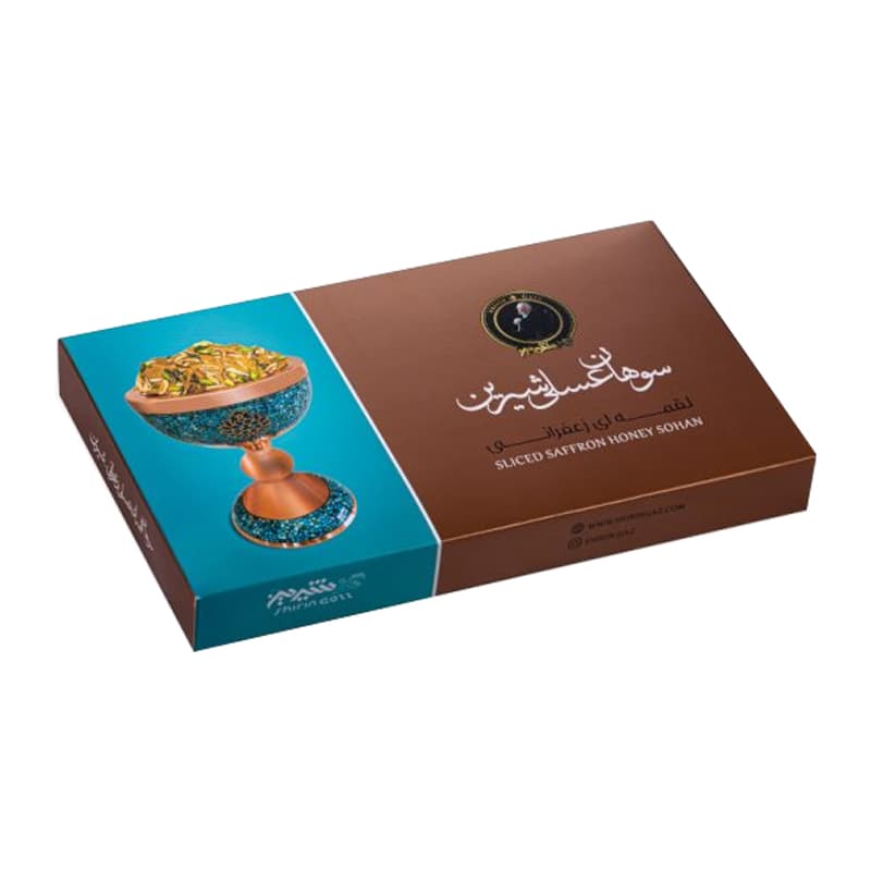 سوهان عسلی لقمه زعفرانی شیرین ۲۵۰ گرمی لونا