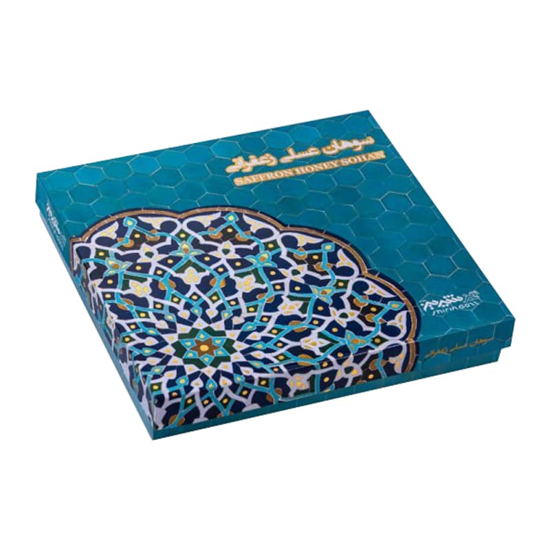سوهان عسلی لقمه زعفرانی شیرین ۴۰۰ گرمی فیروزه