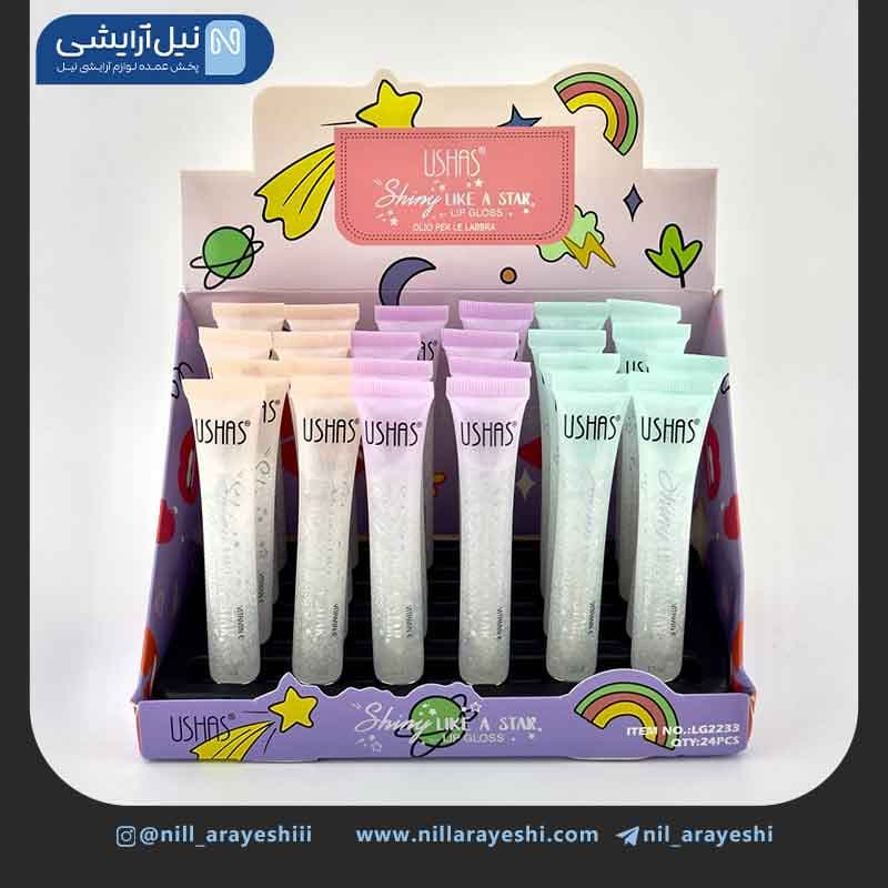 لیپ گلاس تیوپی شاین دار یوشاس کد lg2233 — تصویر ۲