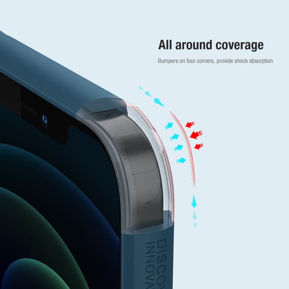 قاب نیلکین frosted pro logo cut گوشی آیفون 12/12pro — تصویر ۵