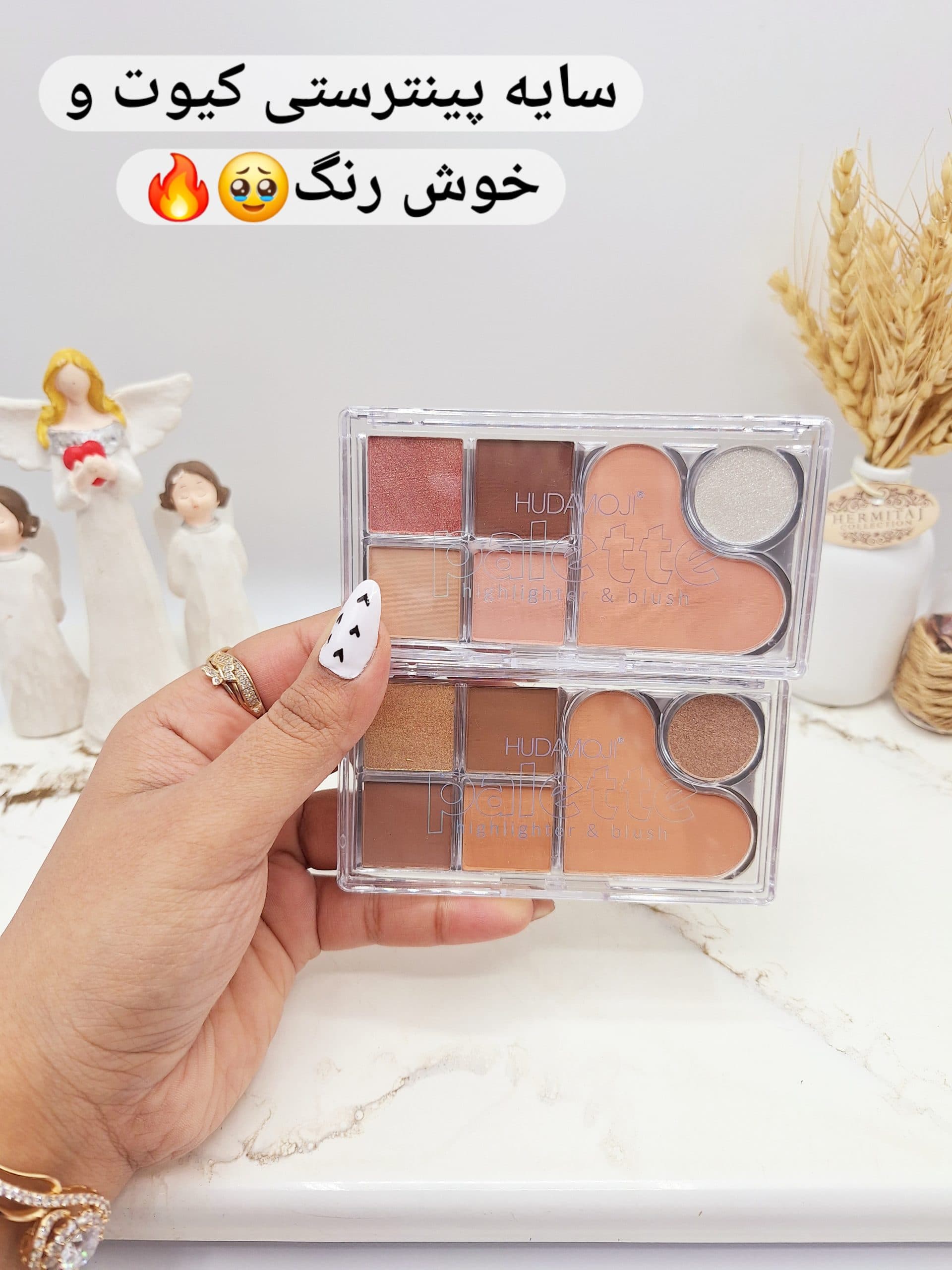 پالت سایه پینترستی قلبی برند هدی موجی HUDAMOJI کد ZP_056