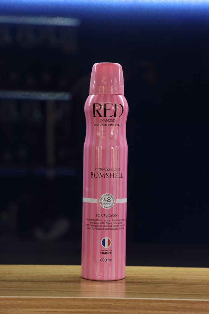 اسپری خوشبوکننده بدن رد دیاموند [رایحه ویکتوریا سکرت بامشل] RED DIAMOND — تصویر ۲