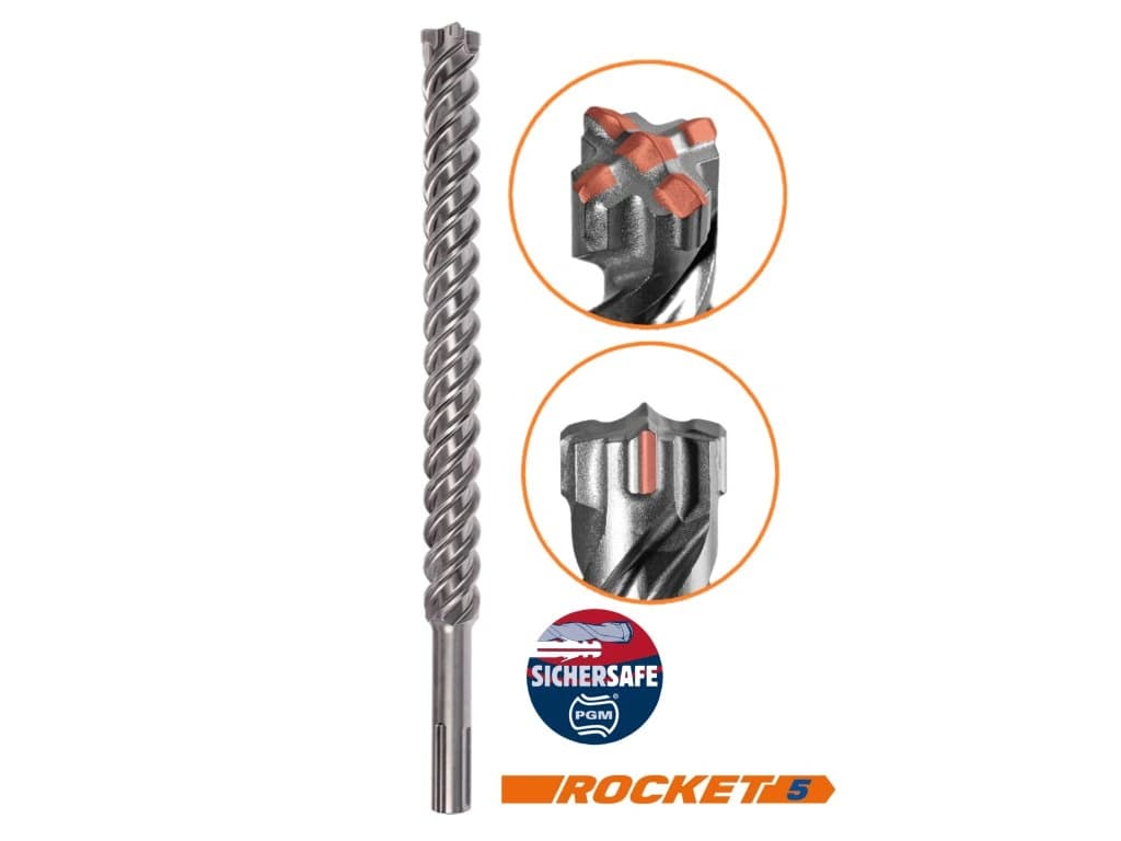 مته پنج شیار32 میلیمتری SDS-MAX پروجان کد 832370 PROJAHN — تصویر ۳