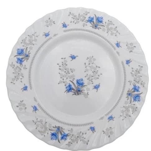 زیردستی میوه خوری(پیش دستی ) بسته 6 عددی طرح رومانتیک گل آبی کد B21286