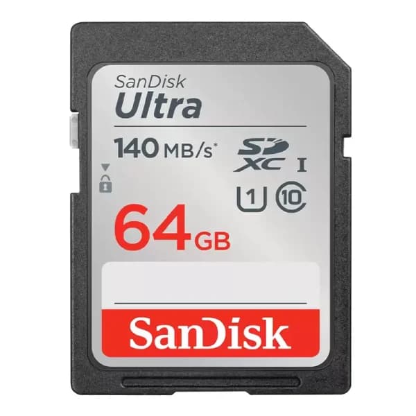 کارت حافظه SD سن‌دیسک Ultra ظرفیت 64 گیگابایت سرعت 140MB/s کدB21279