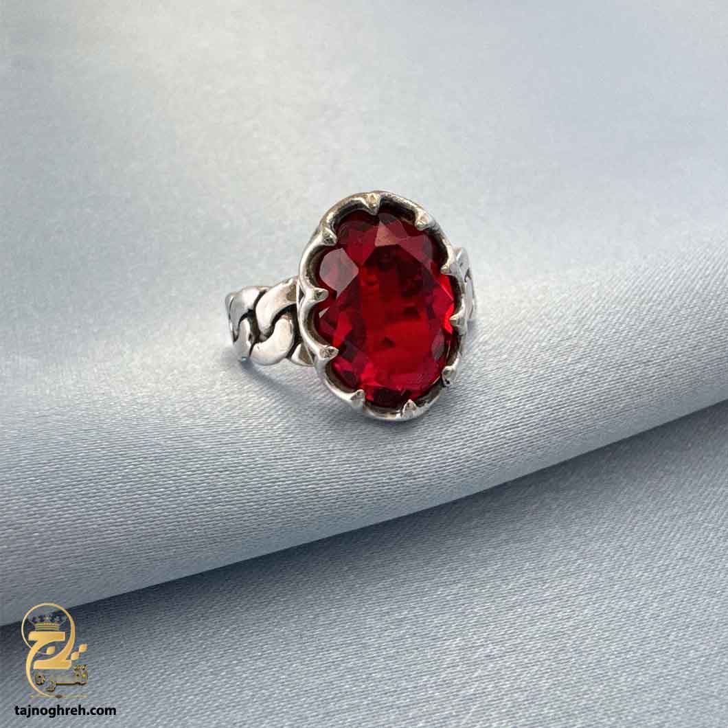 انگشتر نقره زنانه نگین دار مدل RSW F50 — تصویر ۴