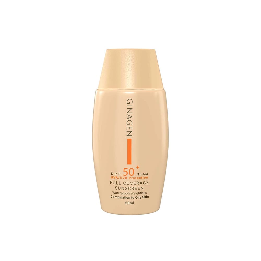 کرم ضد آفتاب پوست چرب و مختلط رنگی شماره 02 ژیناژن SPF50