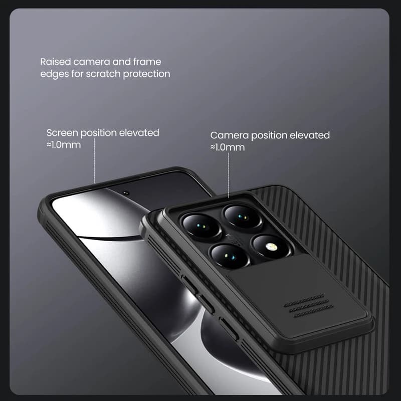 قاب محافظ Xiaomi 14T Nillkin CamShield Pro Case دارای محافظ دوربین — تصویر ۴