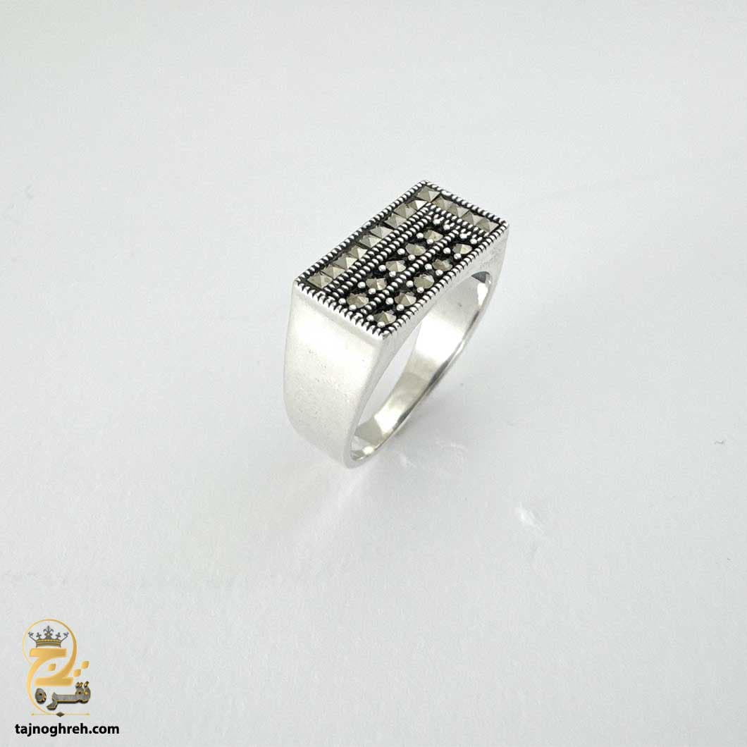 انگشتر نقره مردانه شیک مدل RSM K78