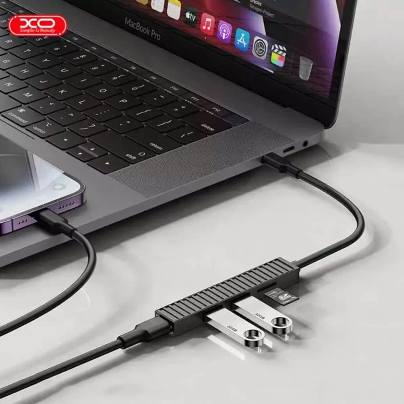 هاب تایپ‌سی 4 پورت ایکس او XO HUB014B — تصویر ۵