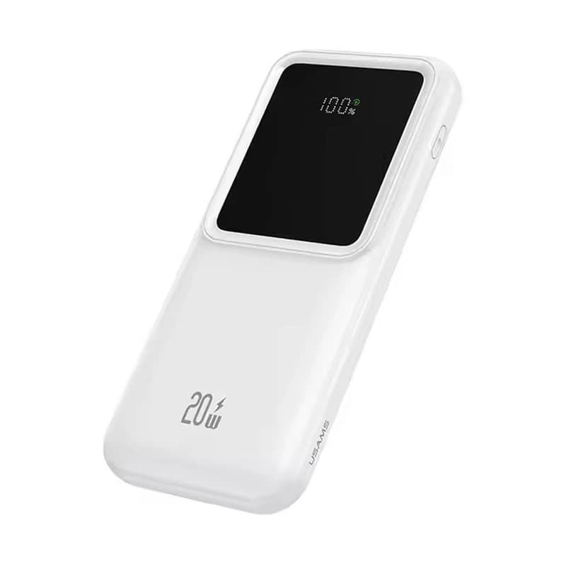 پاوربانک 10000 یوسمز USAMS CD193 توان 22.5 وات با کابل متصل — تصویر ۳