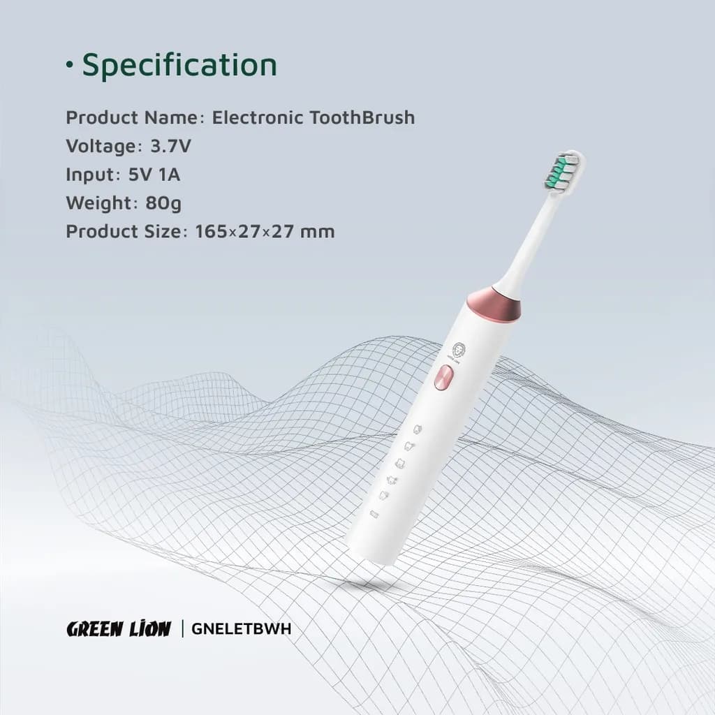 مسواک برقی گرین لاین Green Lion Smart Tooth Brush with TFT Display 19دارای سری اضافه — تصویر ۵