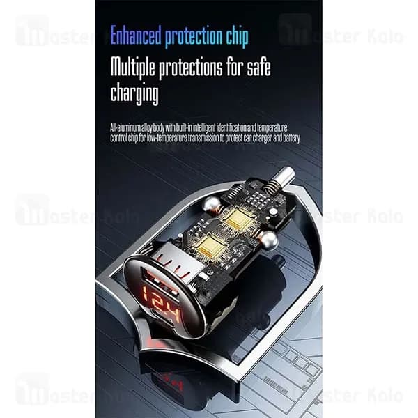 شارژر فندکی اوی Awei C-859 توان 30 وات — تصویر ۴