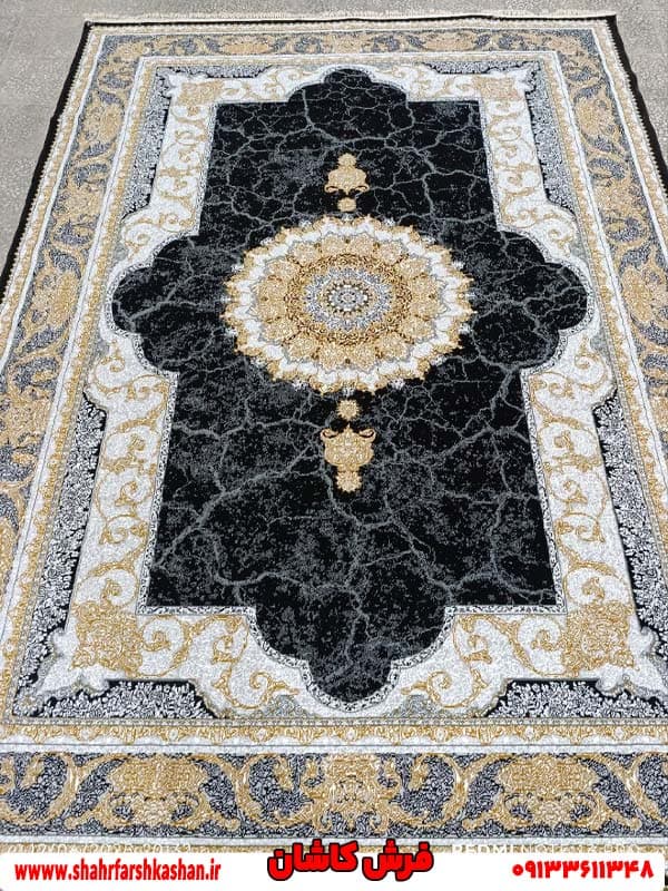 فرش طرح 700 شانه ارزان طلاکوب نسیم — تصویر ۹