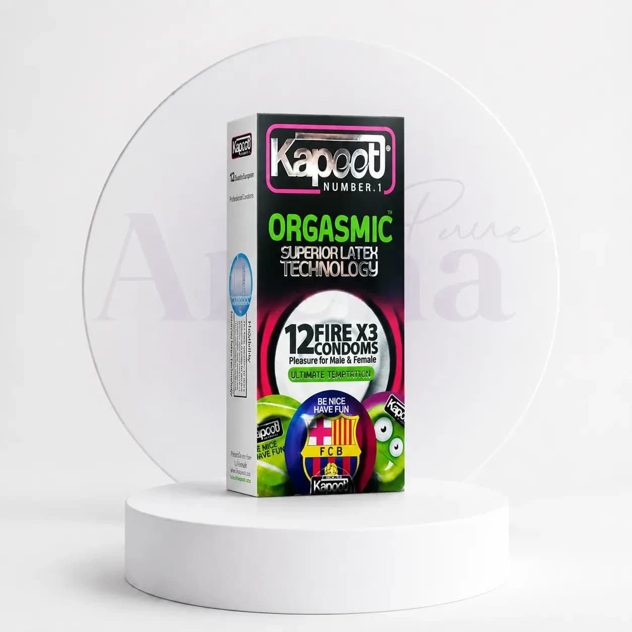 کاندوم ارگاسمیک کاپوت Kapoot Orgasmic بسته 12 عددی