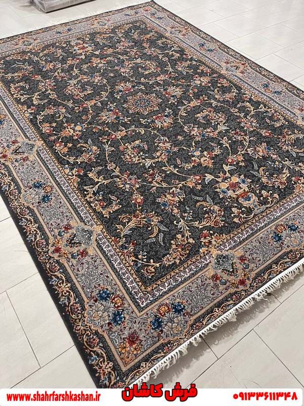 فرش طوسی افشان طرح پناه 700 شانه