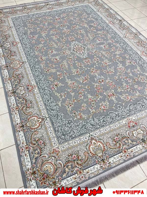 فرش 1200 شانه کاشان طرح افشان گلسا فیلی