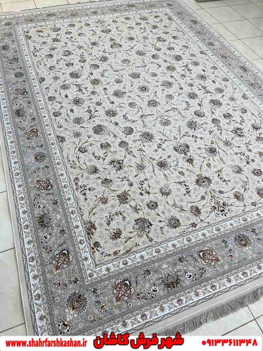 فرش افشان بوم کرم 1500 شانه طرح نیکا