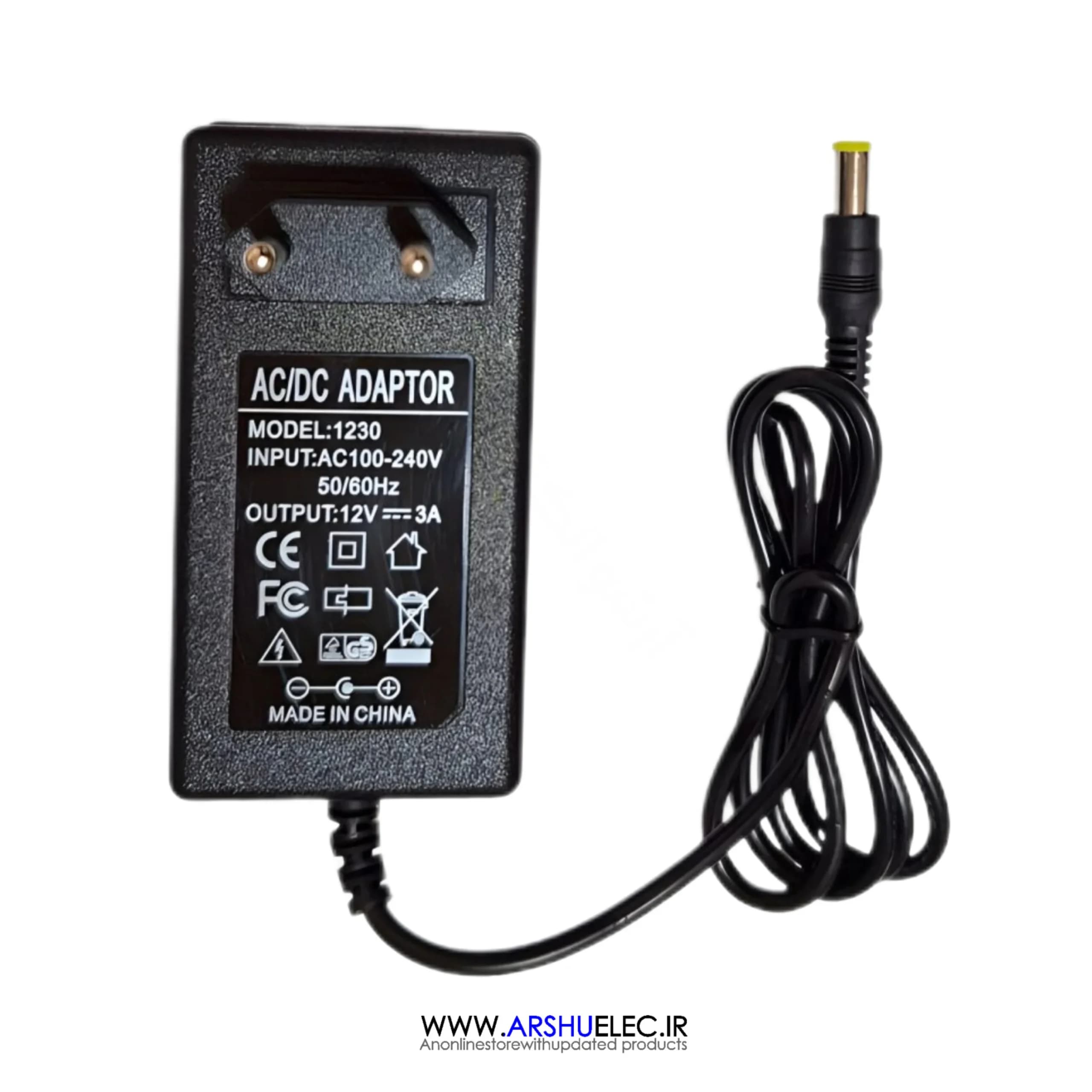 آداپتور دیواری 12 ولت 3 آمپر مانیتور | 12V 3A Monitor Adapter — تصویر ۳