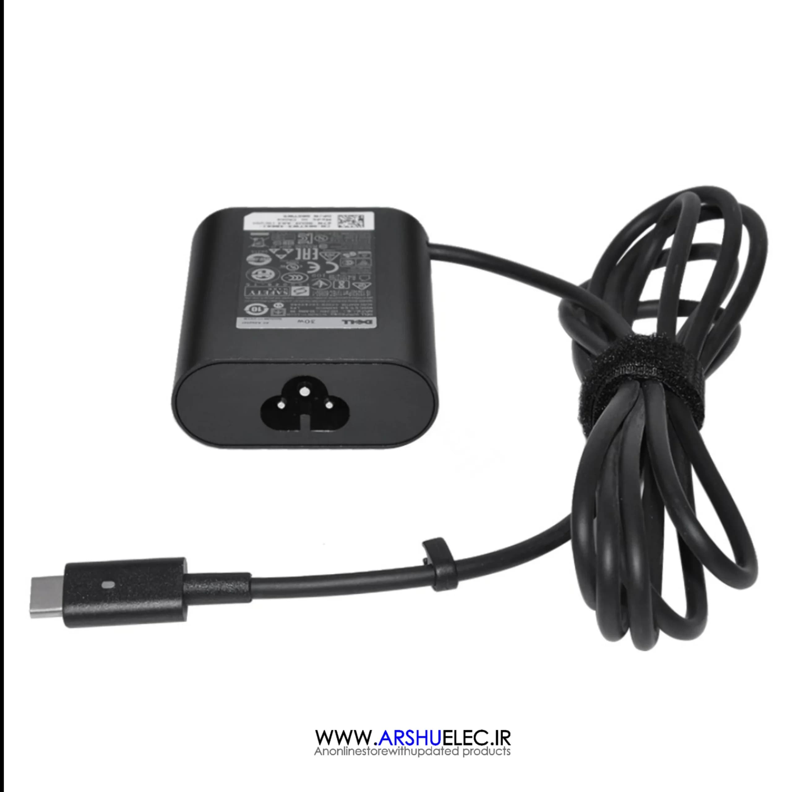 آداپتور اورجینال 20 ولت 2 آمپر لپ تاپ دل 30 وات تایپ سی | Dell Laptop Adapter 20V 2A 30W Type-C — تصویر ۳