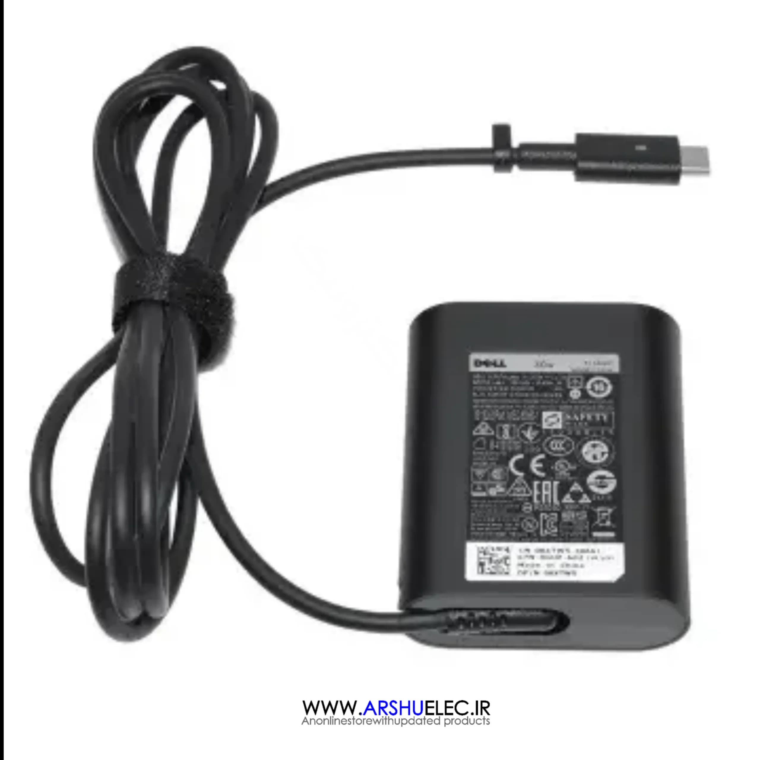 آداپتور اورجینال 20 ولت 2 آمپر لپ تاپ دل 30 وات تایپ سی | Dell Laptop Adapter 20V 2A 30W Type-C — تصویر ۲