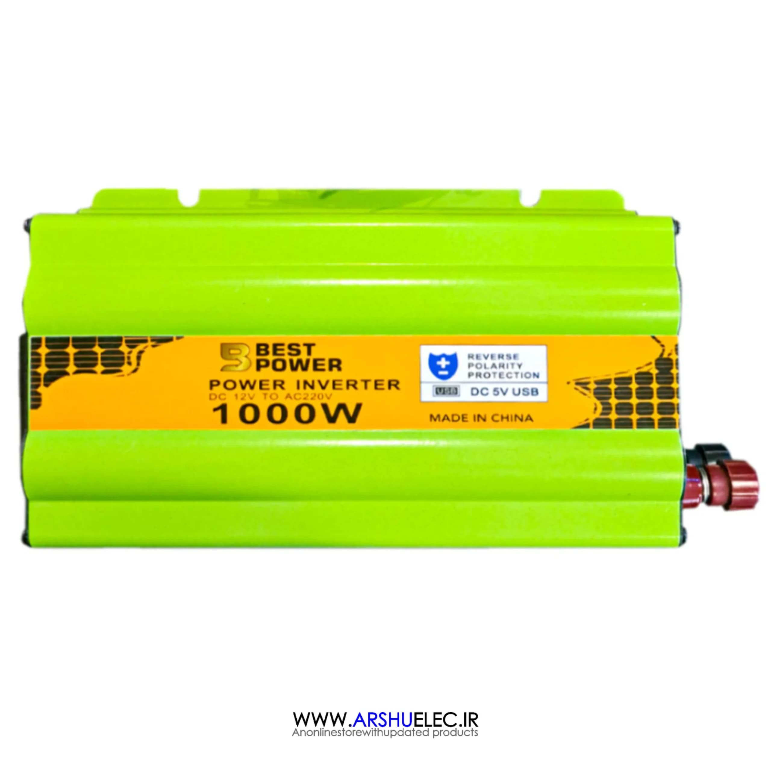 اینورتر خودرو ۱۰۰۰ وات مبدل 12VDC به 220VAC سوئیچینگ 12V 1000W برند BEST POWER