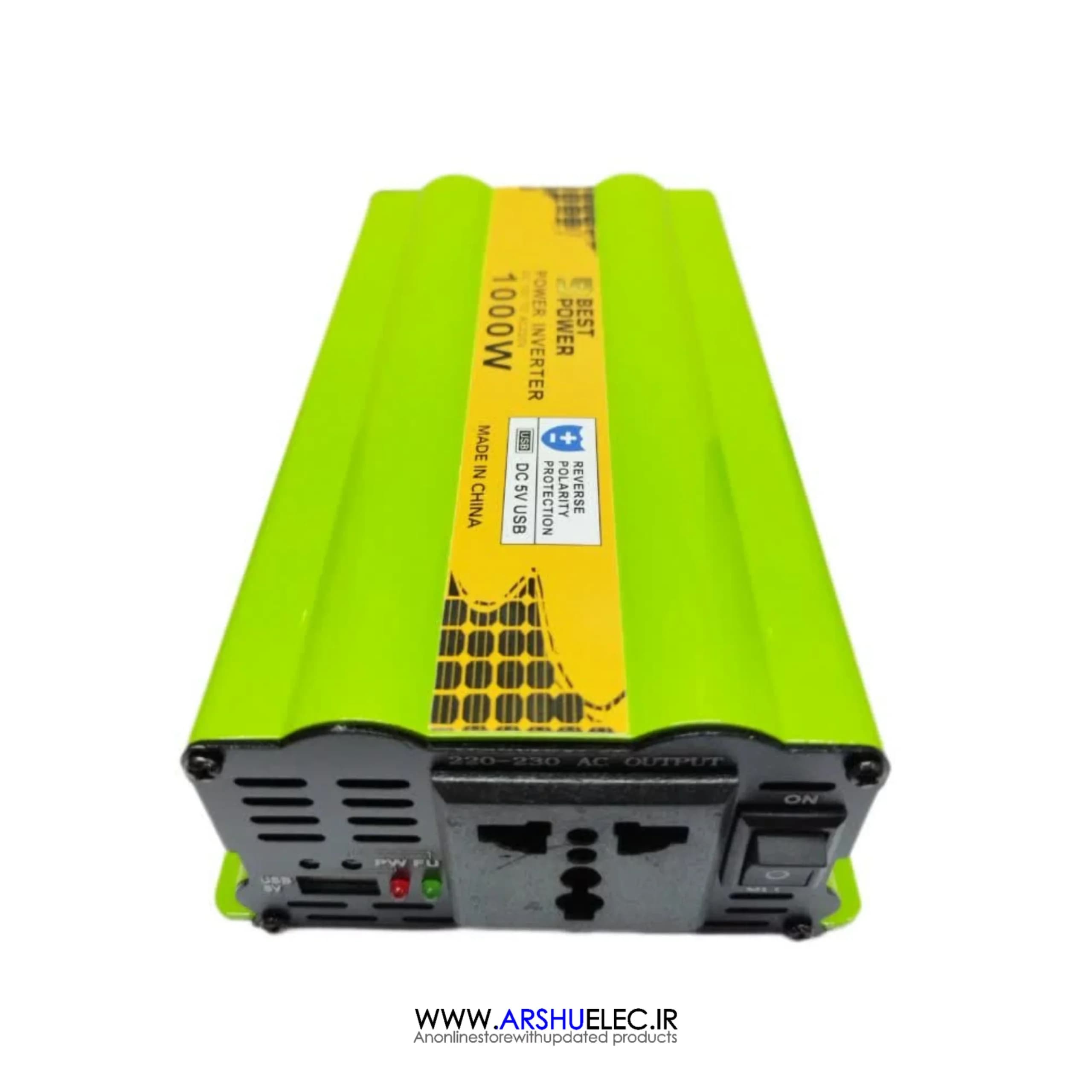 اینورتر خودرو ۱۰۰۰ وات مبدل 12VDC به 220VAC سوئیچینگ 12V 1000W برند BEST POWER — تصویر ۴