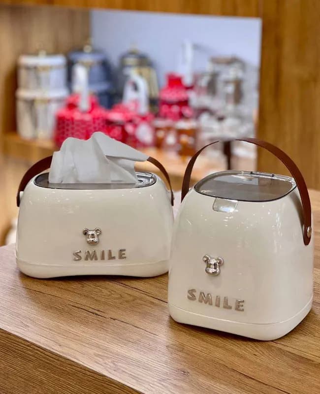 جا دستمال و سطل زباله رو میزی SMILE