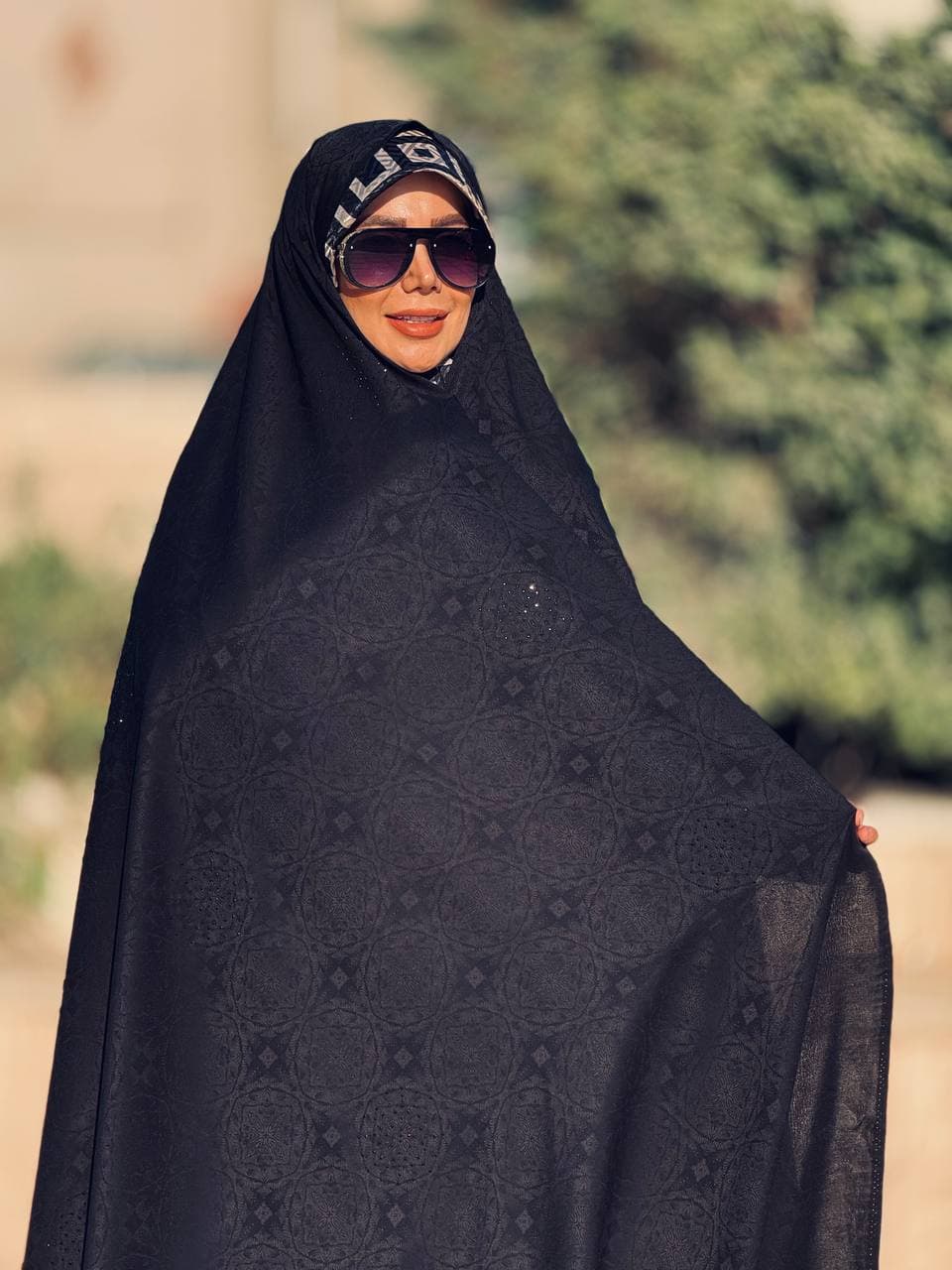 چادر قواره نخ کره نگین دار 4