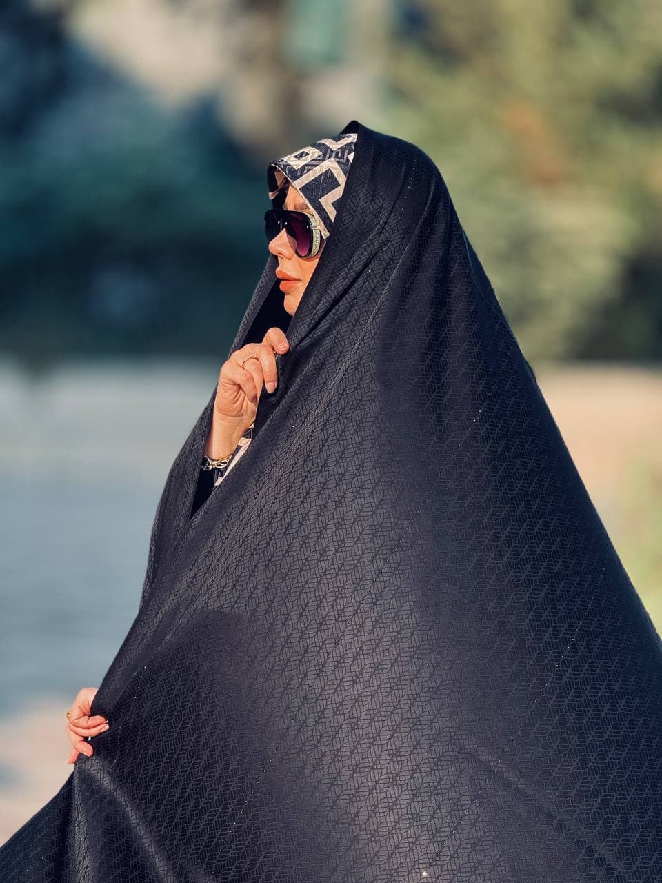 چادر قواره نخ کره نگین دار 3