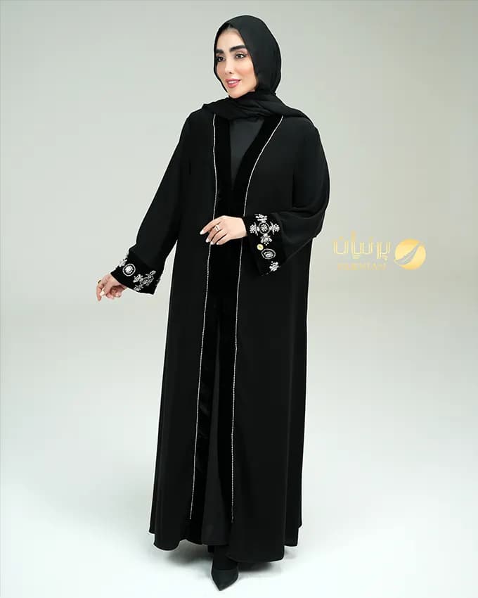 مانتو ویدا جلو مخمل کتیبه الهام