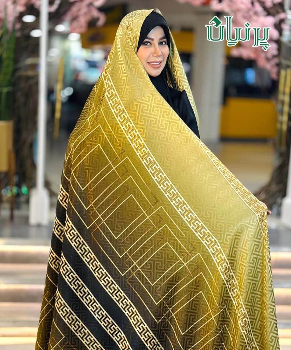 قواره چادر رنگی ژاکارد ابریشمی 3