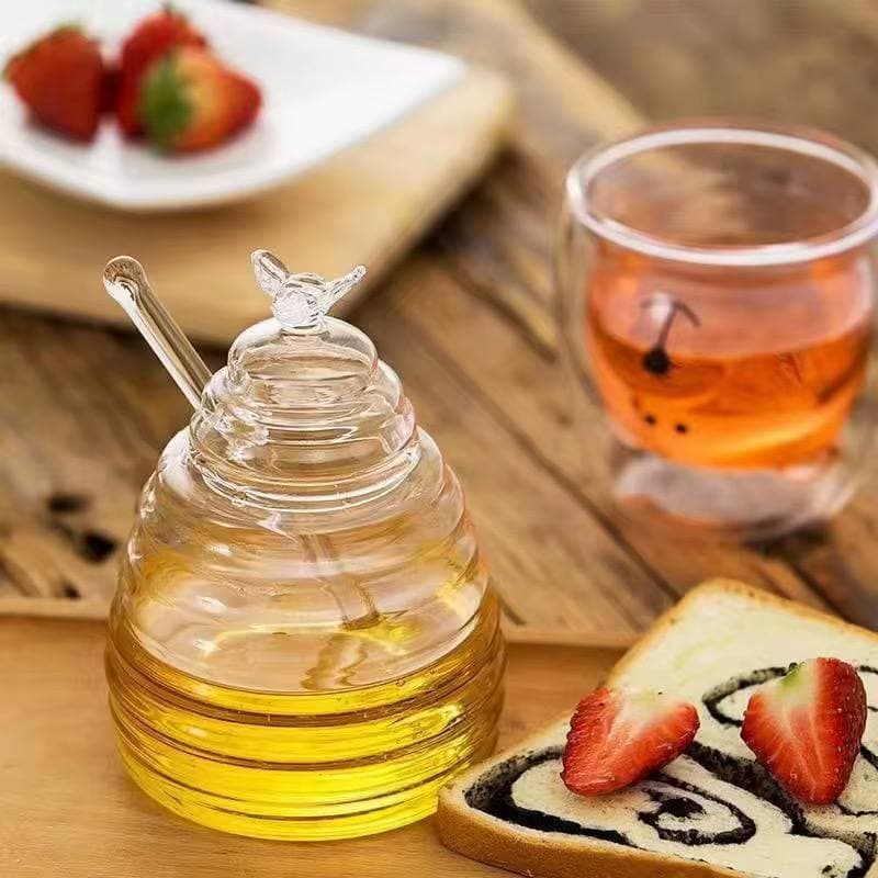 ظرف عسل خوری پیرکس مدل زنبوری کد 1017015