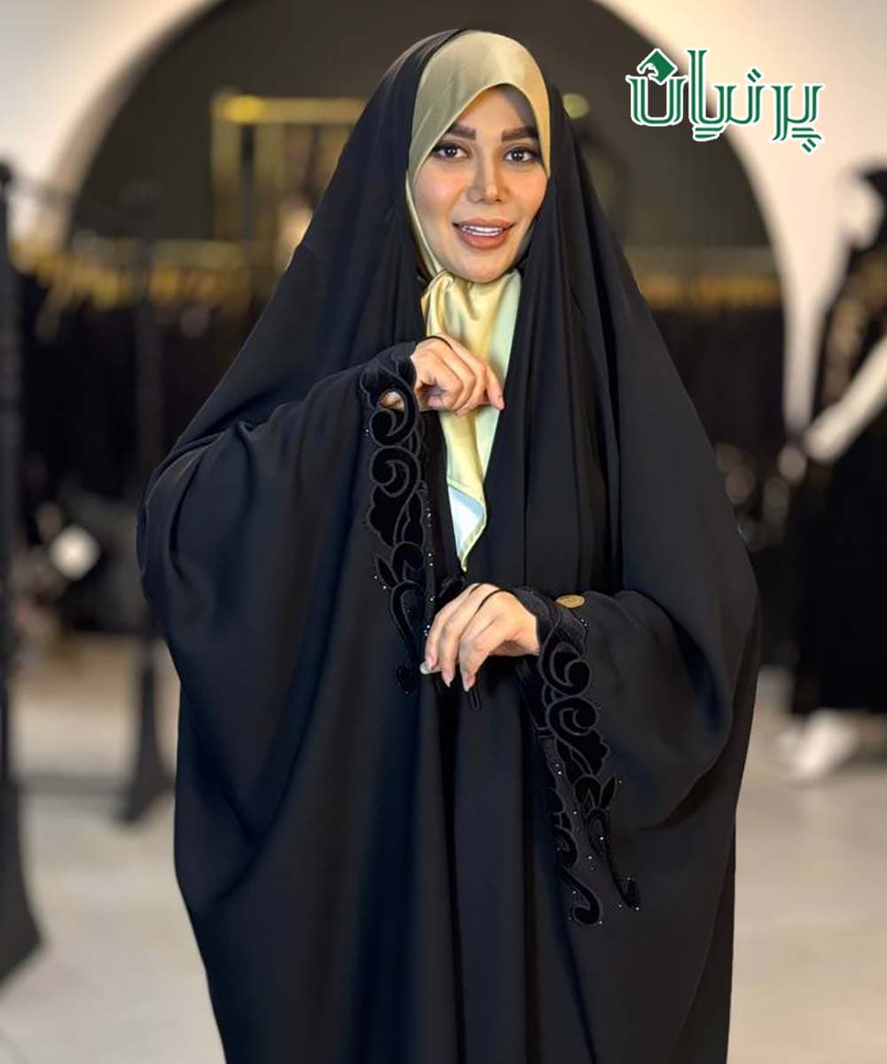 چادر عربی جده ندا گلدوزی طرح گیسو