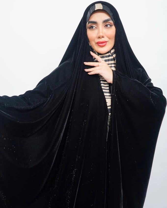 چادر عربی جده مخمل ونوس ایتالیا شاین