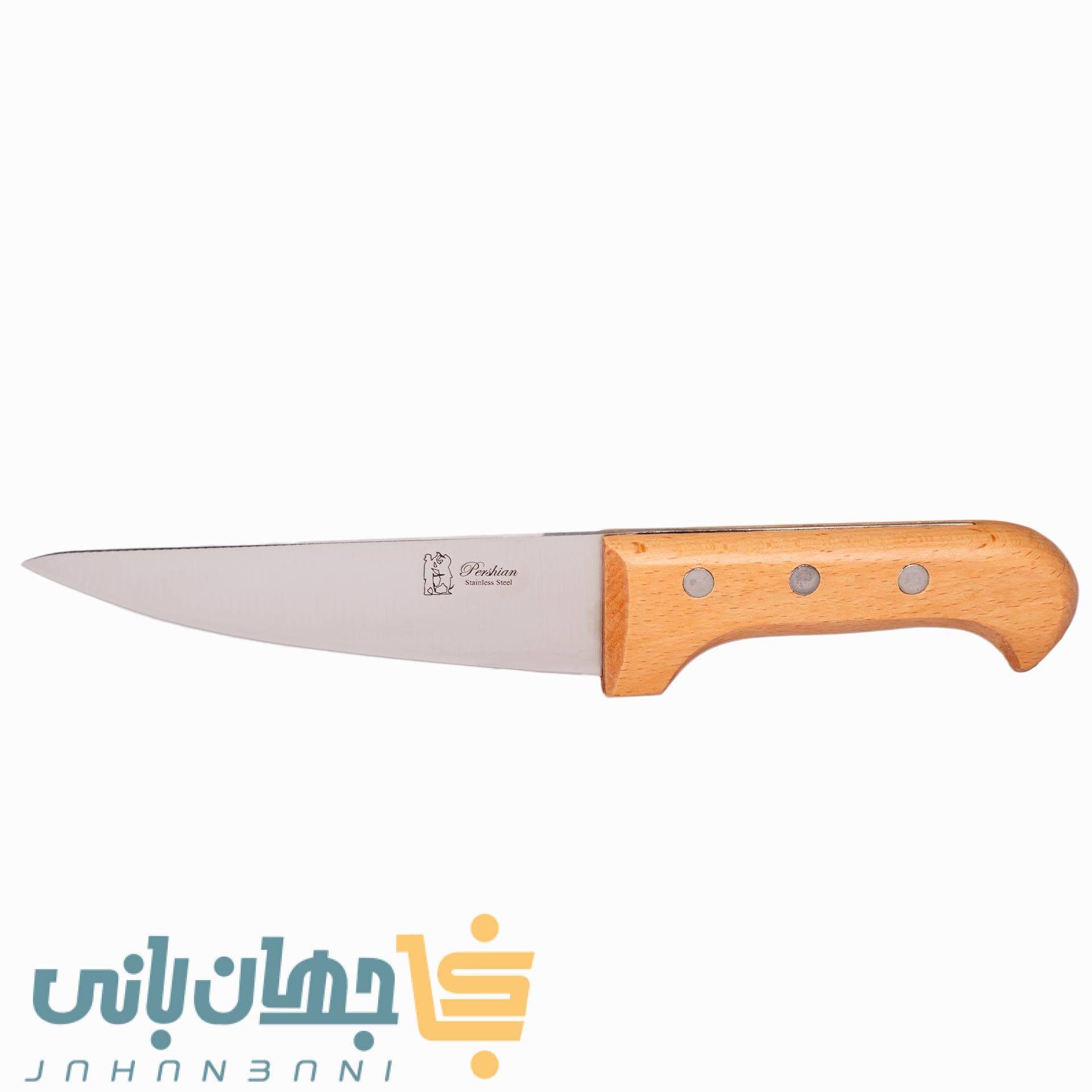 چاقو پرشین بیخصی دسته چوبی