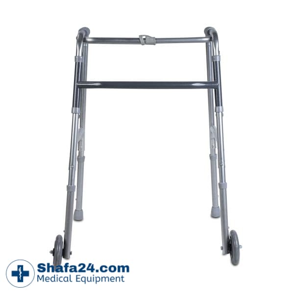 واکر تاشو چرخ دار – قابل تنظیم شاخص طب – کد 211 — تصویر ۴