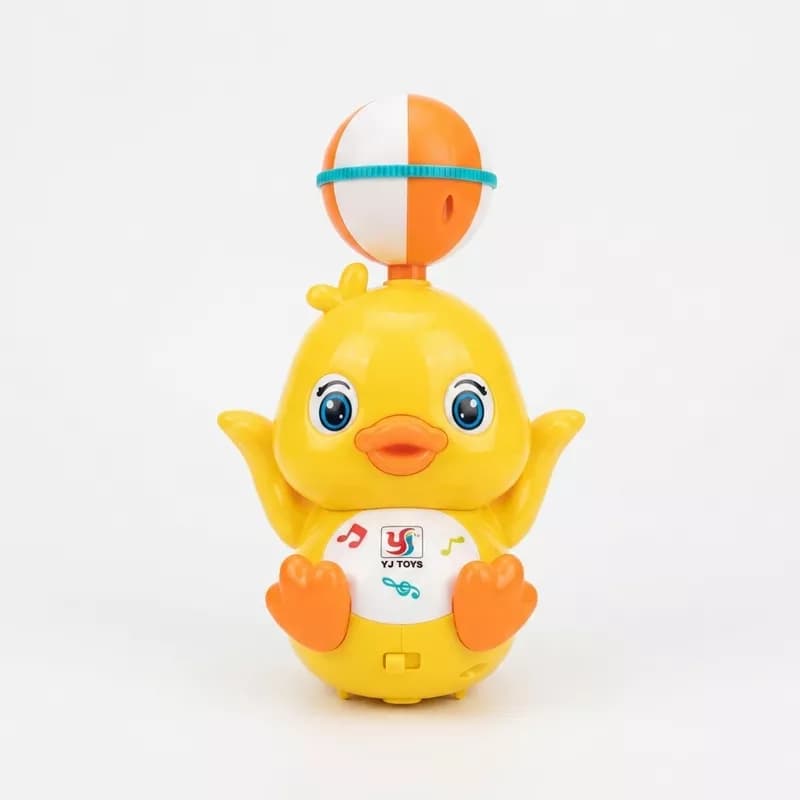 جوجه حرکتی موزیکال (Wobble Chick) مدل توپ‌به‌سر | اسباب‌بازی تعادلی و چراغ‌دار | مناسب کودکان ۶ تا ۱۸ ماه