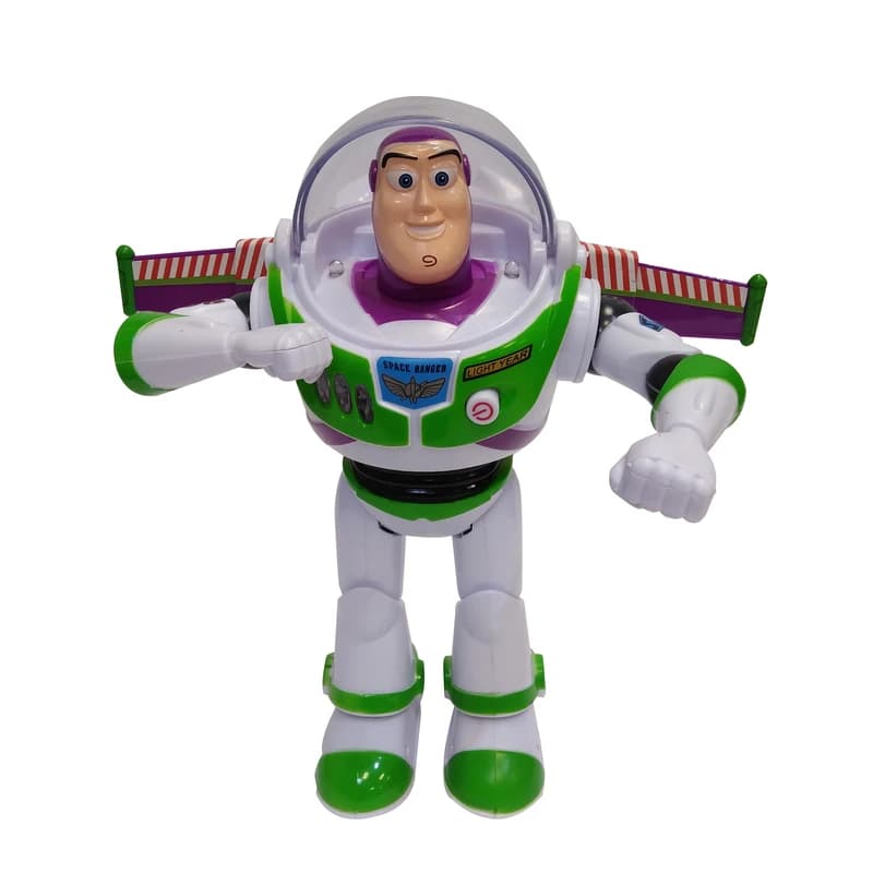 اکشن فیگور باز لایتیر (Buzz Lightyear) ۳۰ سانتی‌متری | اسباب‌بازی موزیکال و چراغ‌دار با قابلیت مفصل‌بندی